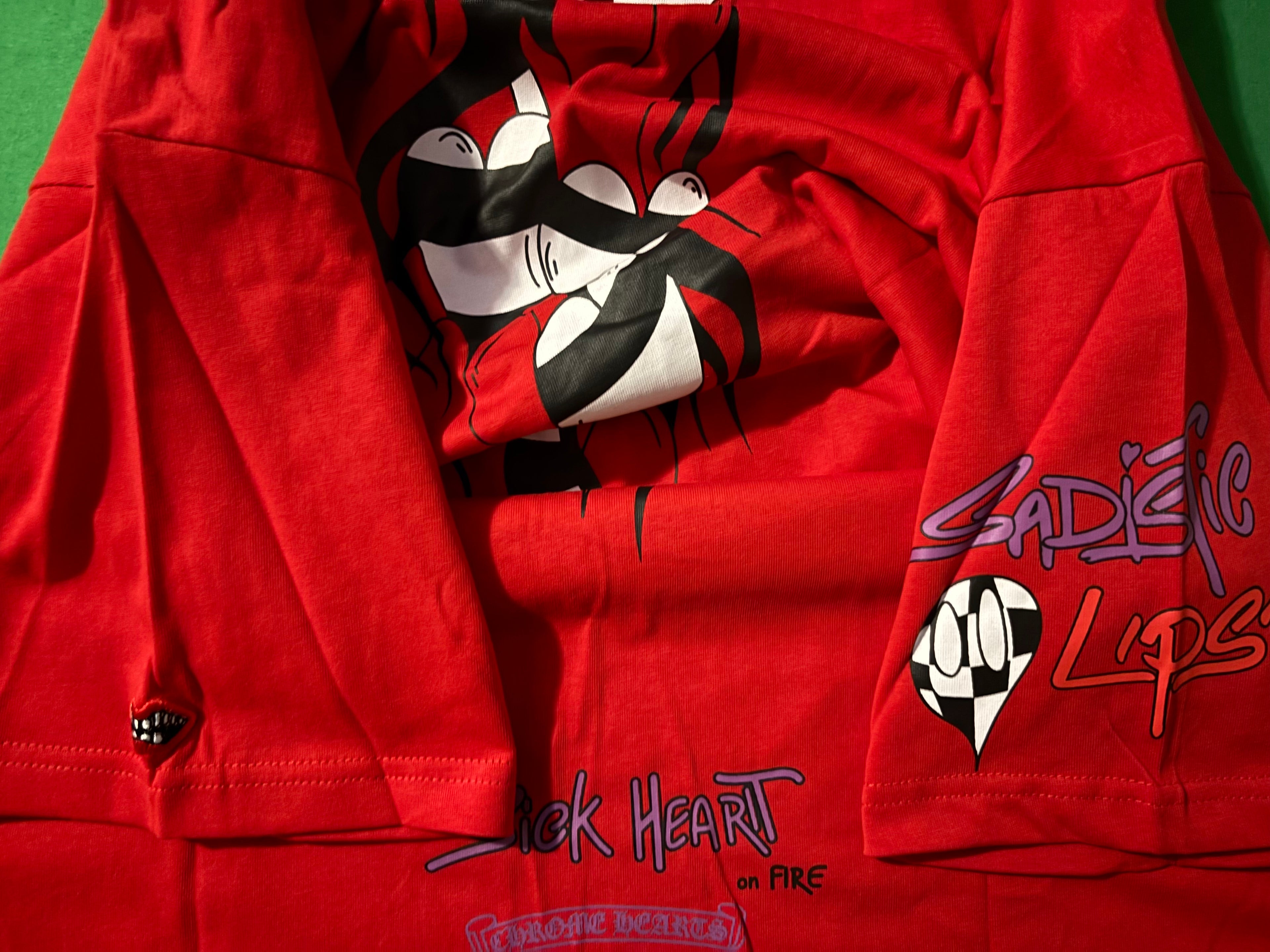 Red Chrome Hearts Matty boy spark shirt